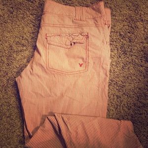 American Eagle Pinstripe Capris Size 8